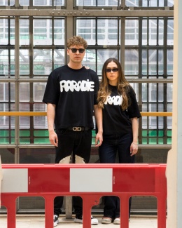 Bubble boxy tee black