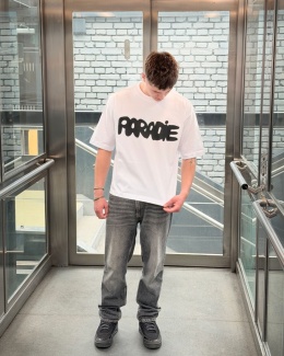 Bubble boxy tee white