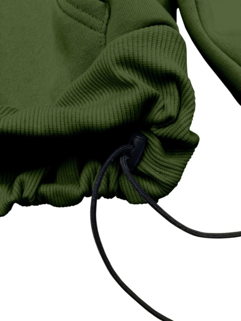 daily hoodie army green regulowany ściągacz