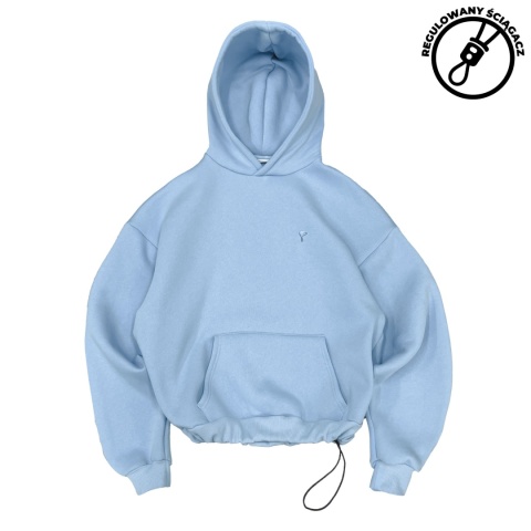 daily hoodie baby blue regulowany ściągacz