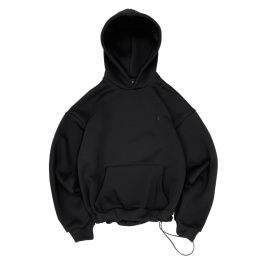 daily hoodie black ściągnieta
