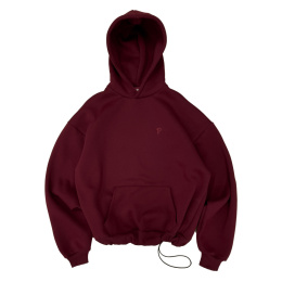 daily hoodie bordo front2