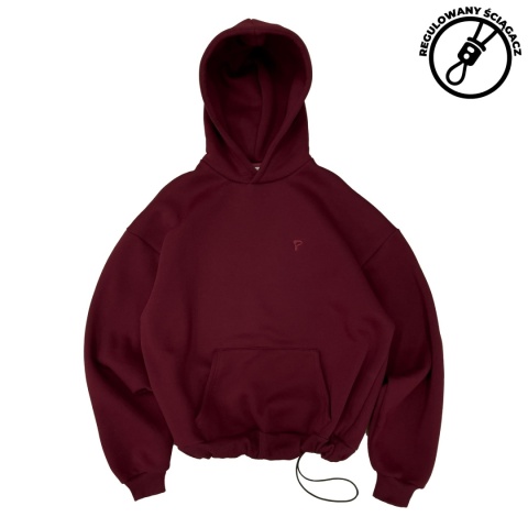 daily hoodie bordo regulowany ściągacz