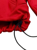 daily hoodie red ściągacz