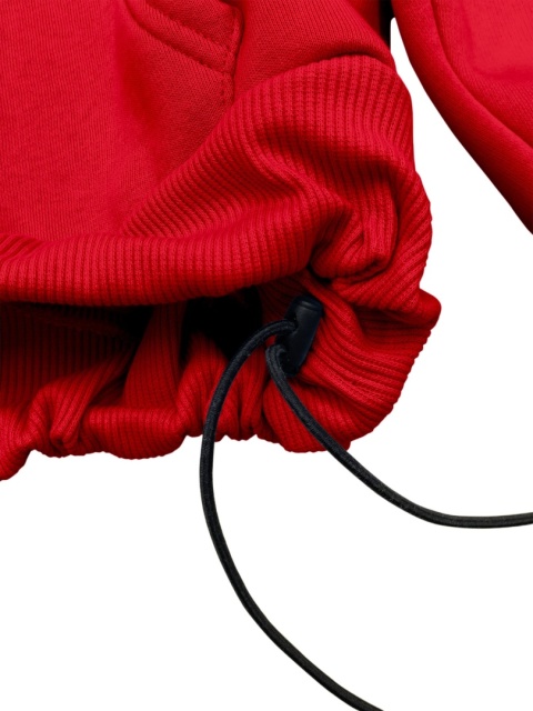 daily hoodie red ściągacz