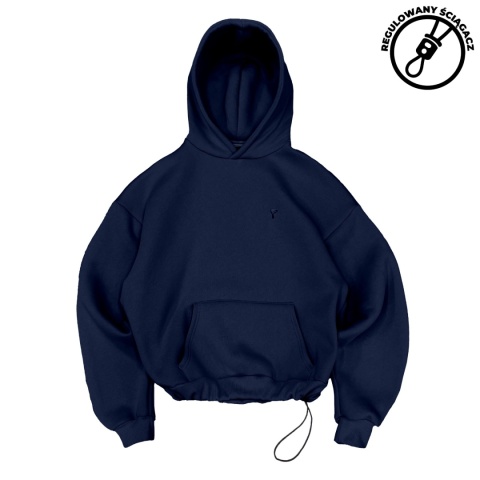 Daily hoodie navy regulowany ściągacz