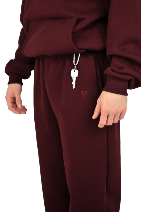 daily sweatpants bordo key daily sweatpants bordo key