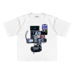 Electronics boxy tee white
