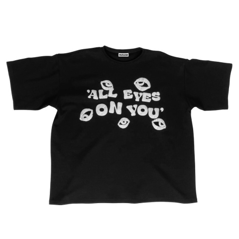 eyes boxy t-shirt black