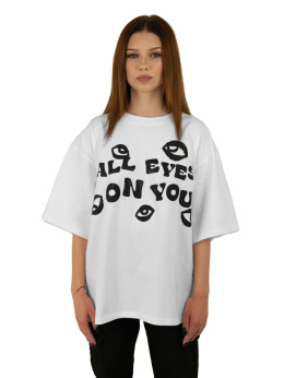 Eyes white boxy t-shirt