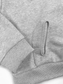 basic signature cut hoodie gray