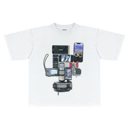 Electronics boxy tee (white)