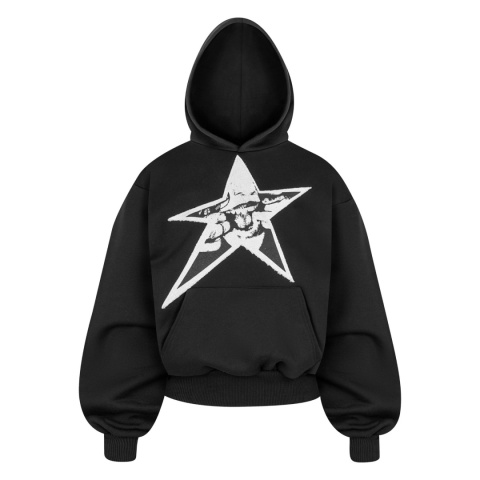 star-hoodie-black-front