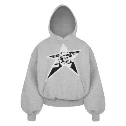 star-hoodie-gray-front