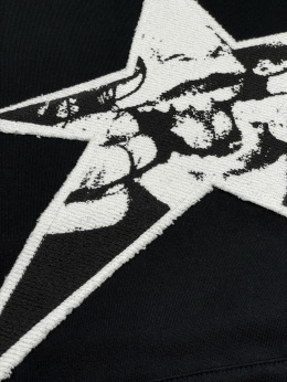 Star signature cut hoodie (black)