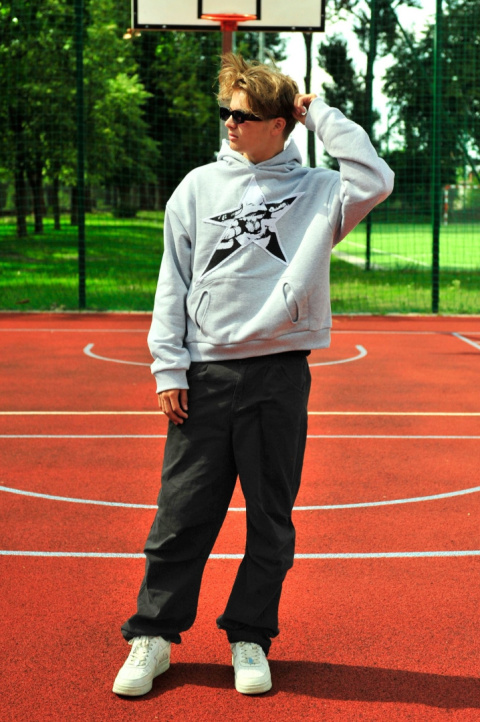 Star signature cut hoodie gray Star signature cut hoodie gray
