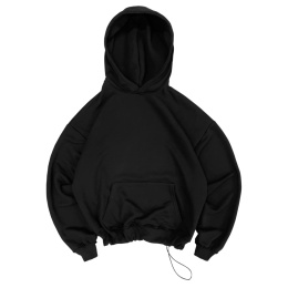 summer hoodie black front