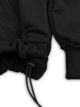summer hoodie black ściągacz