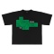 "ZDW GREEN" tee black