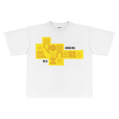 "ZDW YELLOW" tee white