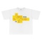 "ZDW YELLOW" tee white